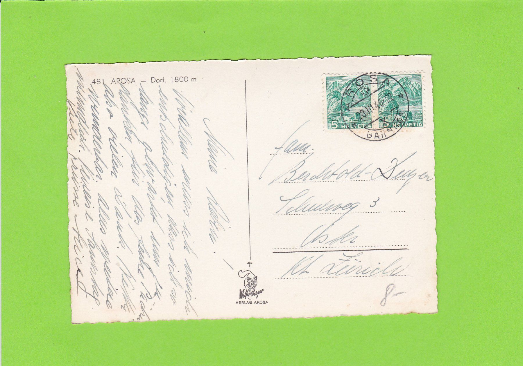 Cartoline postali: Arosa-Dorf-Winter – Usato da St. Peterzell venduto da neckertal 1