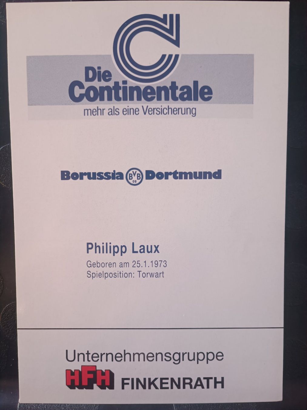 Autografi: Philipp Laux - handsigniert BVB - Borussia Dortmund – Usato da Menziken venduto da Artographs 1