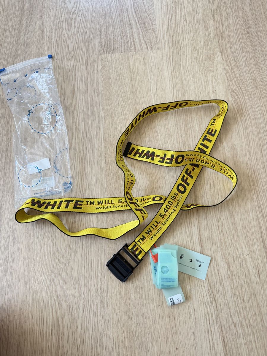 Off-White Cinture: Off-White Gurt Gelb mit Etikett neu – Nuovo e nell'imballaggio originale da Killwangen venduto da was.sharp 3