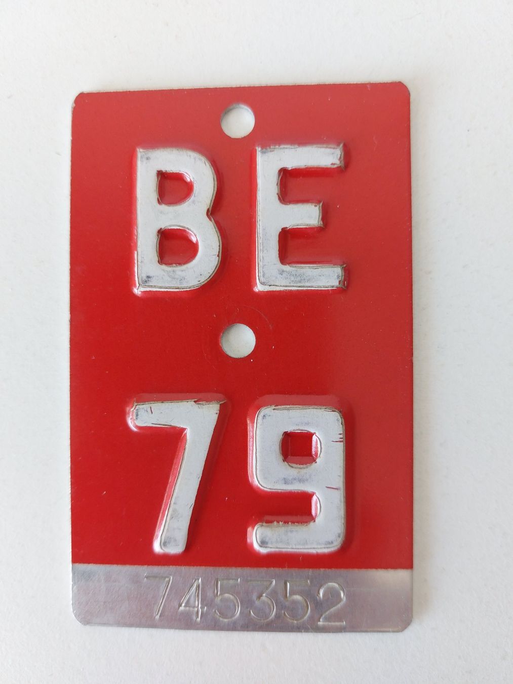Sachs Insegne: Velonummer BE 79 plaque Velo – Usato da Schenkon venduto da Uhu007