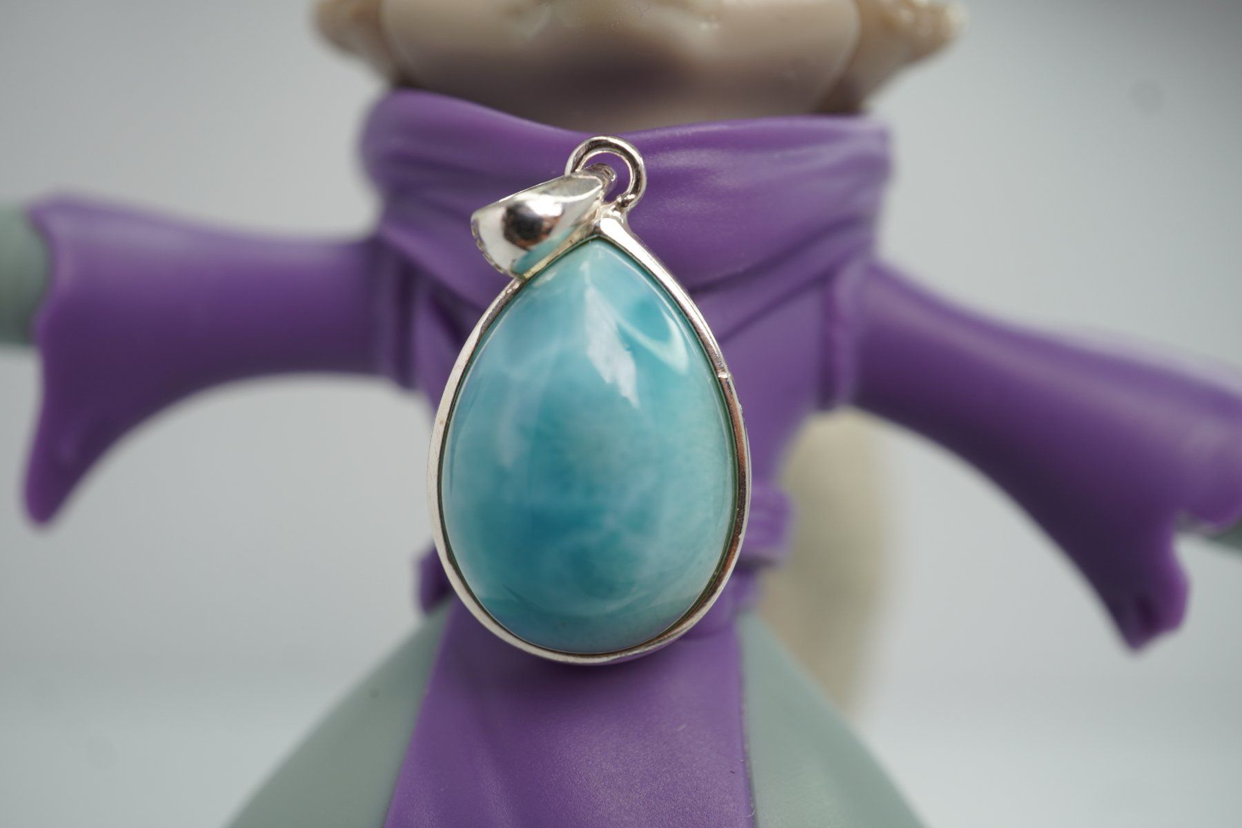 Minerali & Pietre curative: Larimar Tropfen  925  Silber   direkt – Nuovo e nell'imballaggio originale da Eschenbach SG venduto da topstone 7