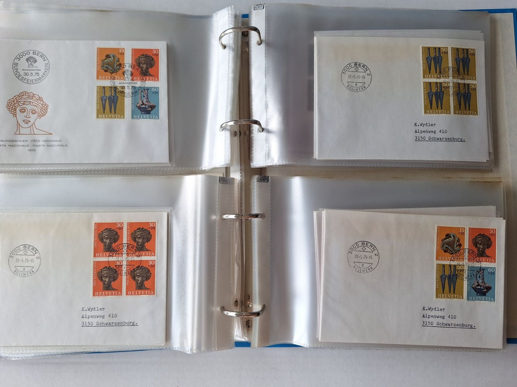 Tutti i francobolli: Pro Patria ca. 90 Briefe von 1966-84 – Usato da Zürich venduto da t24_de 3