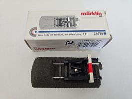 Märklin C-Gleisende mit Prellbock beleuchtet (24978)