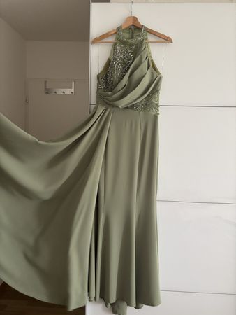 Elegantes Abendkleid mit Strass-Verzierung 1x getragen! Gr.