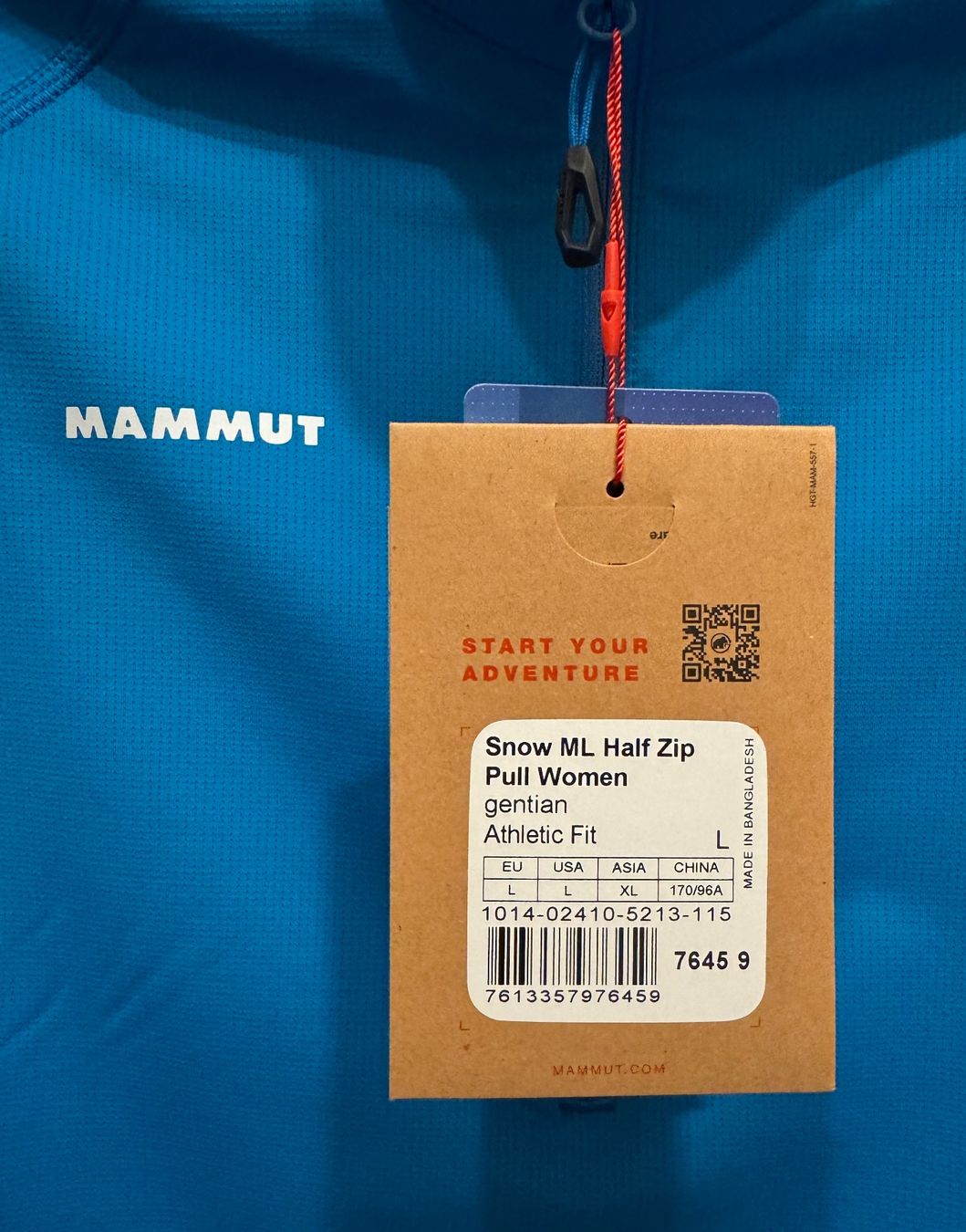 Mammut Pullover & Sweatshirts: Pull MAMMUT Snow ML Half Zip Women, Gentian, taille L – Neu und originalverpackt aus Genève von OnSale 2