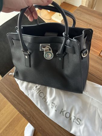 Michael Kors Hamilton Tasche Schwarz – Saffiano Look mit Ori