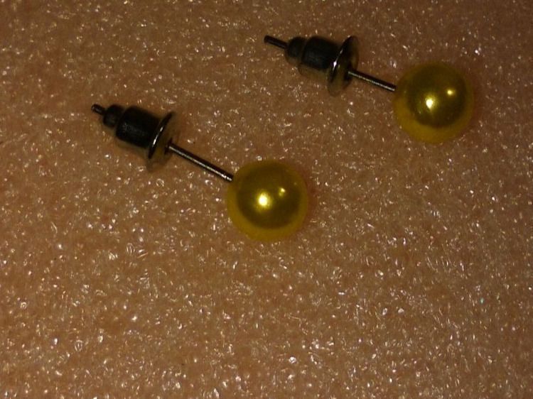 Orecchini pendenti & Orecchini a lobo: OHRRINGE MODESCHMUCK,,,KÜNSTLICHE PERLEN,,,GELB FARBE – Nuovo (secondo la descrizione) da Basel venduto da bijoutrie_4 3