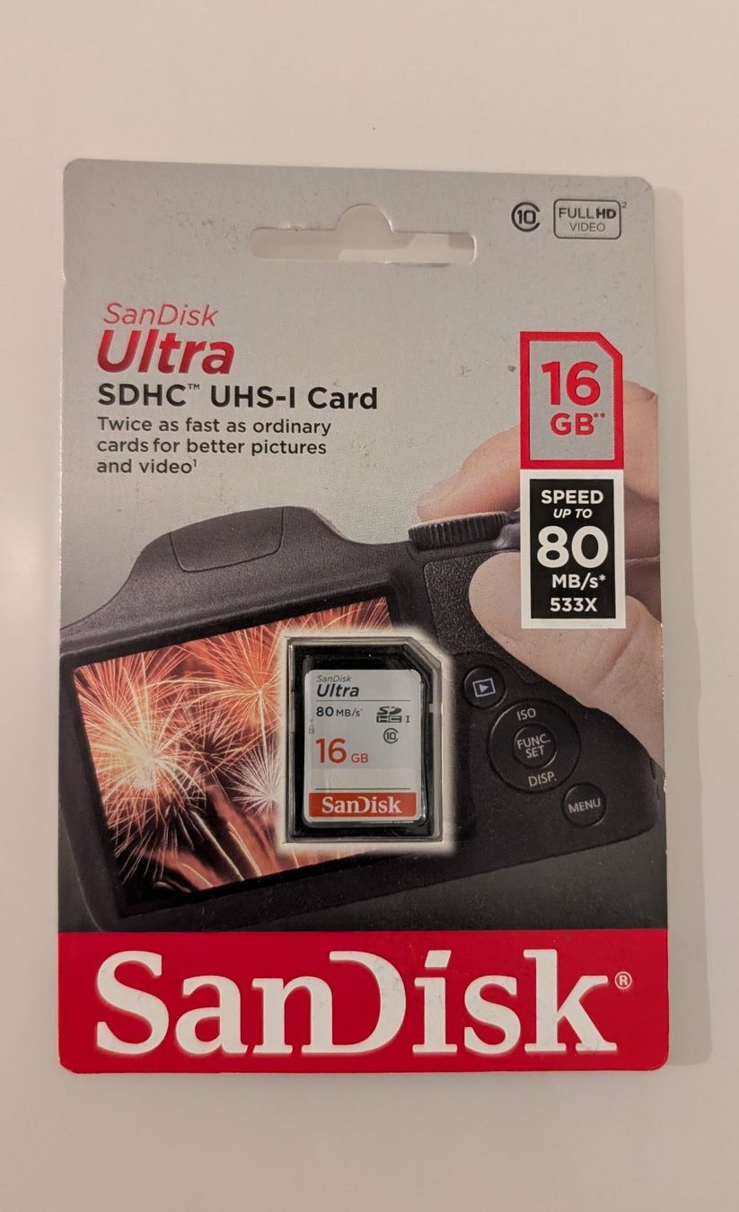 SanDisk Ultra SDHC Card 16 GB 80 MB/s (Neu und originalverpackt) in ...