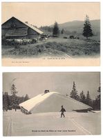 2 Karten Bière - Chalet du Pré, Chalte du Mont de Biere