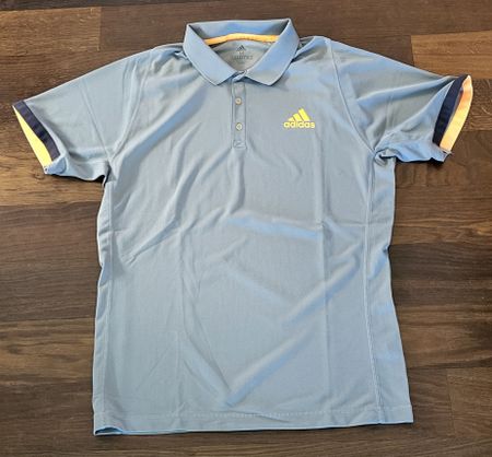 adidas Polo Tennisshirt climalite M grau