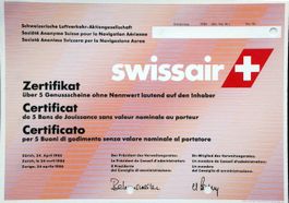 Swissair Schweiz. Luftverkehr-AG, Zürich - 1986