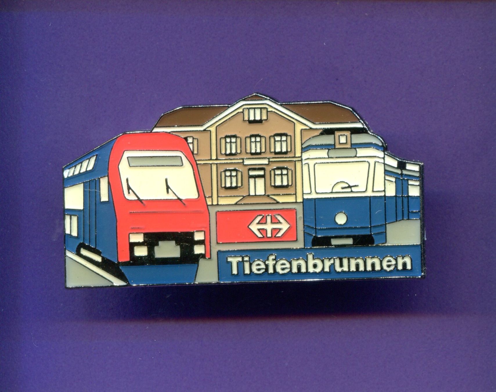 SBB/CFF/FFS Placchette & Badge: SBB  Bahnhof  Tiefenbrunnen – Usato da Winterthur venduto da Sammleroase