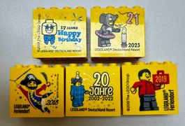 5 verschiedene Legoland Fabrik Steine
