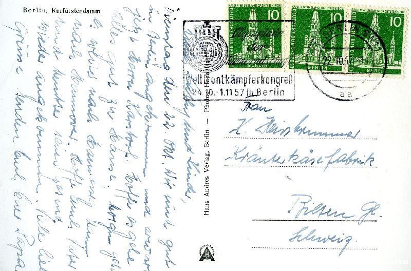 Cartoline postali: Berlin - Kurfürstendamm Oldtimer + 1967 – Usato da Emmenbrücke venduto da teestube 1