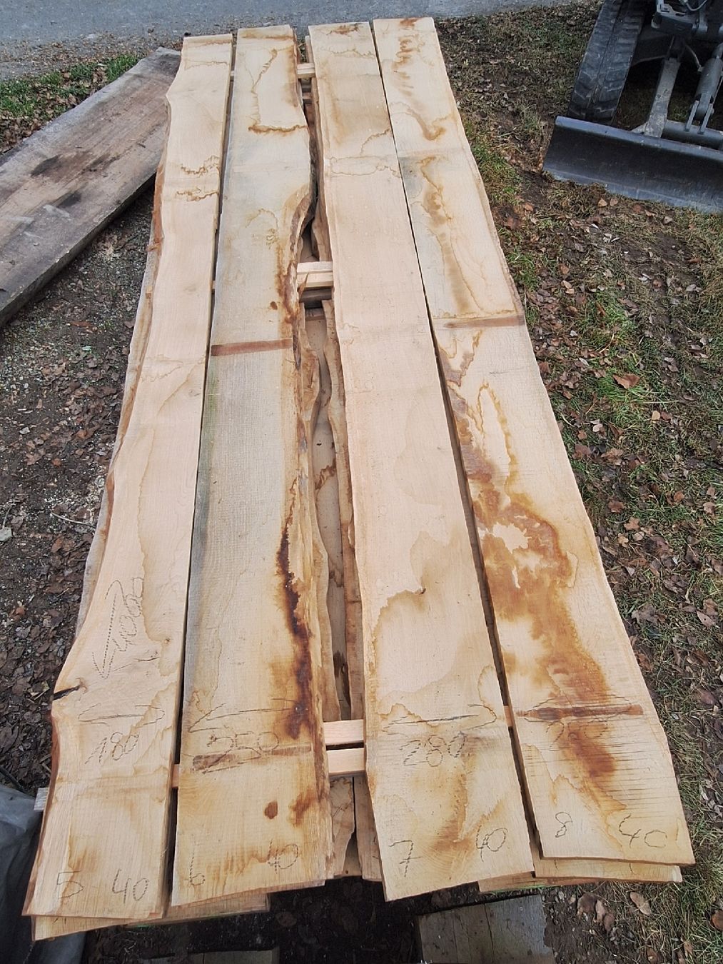 Articoli in legno: Eichenbrett 40mm, 4m Länge – Nuovo (secondo la descrizione) da Waldkirch venduto da bauprofi87 1
