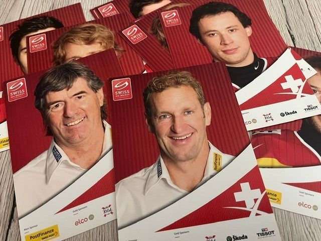 Autografi: 12 alte Schweizer Eishockey Nationalmannschaft Karten, Top – Usato da Naters venduto da juveman