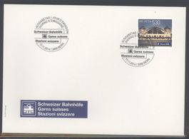 2016, FDC, Dauermarken Schweizer Bahnhöfe (Nr. 1615)