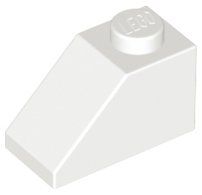 LEGO - 100x White Slope - 3040 - NEW