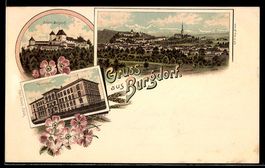 Lithographie Burgdorf, Technikum, Schloss, Ortsansicht
