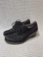 Ecco Plateau-Absatz Schuhe Gr.39 Leder, schwarz