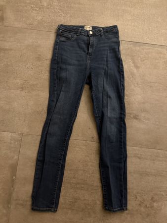 Tally Weijl High Waist Skinny Jeans blau Grösse 40 getragen
