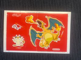 Pokemon Charizard Glurak Rot Kelloggs Nintendo Vintage 2000