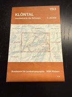 Klöntal Wanderkarte 1:25000 aus 1978 - Top Zustand!