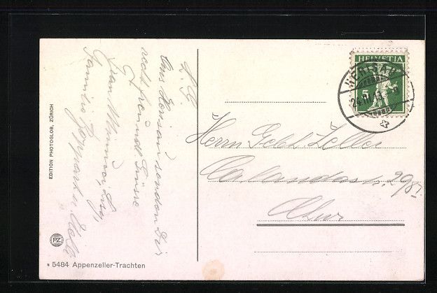 Cartoline postali: AK Gesellschaft in Appenzeller-Trachten – Usato da Berlin venduto da bartko-reher 1