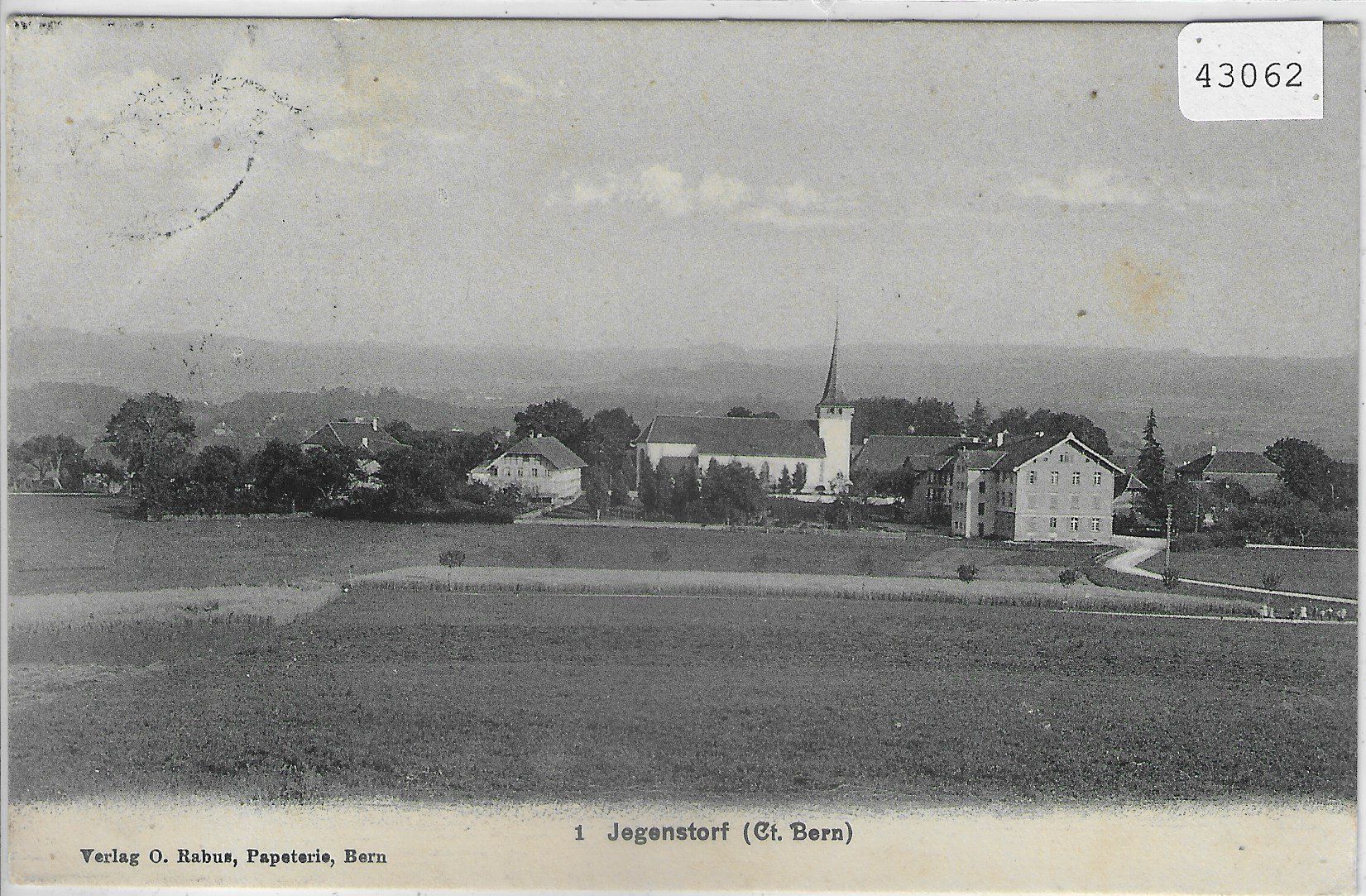 Cartoline postali: Jegenstorf - Teilansicht mit Kirche – Usato da Ettingen venduto da Kartenplanet