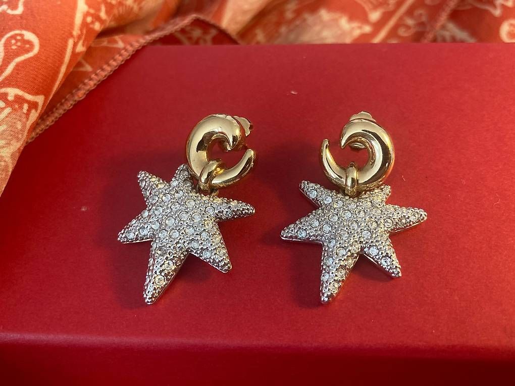 Orecchini pendenti & Orecchini a lobo: Ohrstecker sternförmig, mit Strass – Usato da St. Gallen venduto da jbr_q7tx 1