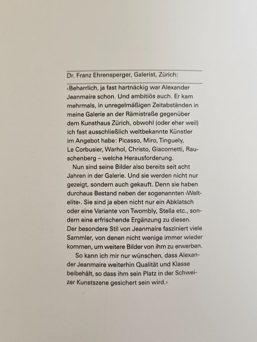 Bücher: Farbe-Klang-Körper Alexander Jeanmaire, Monographie, 2003 – Gebraucht aus Pfäffikon ZH von con_s7sx 9