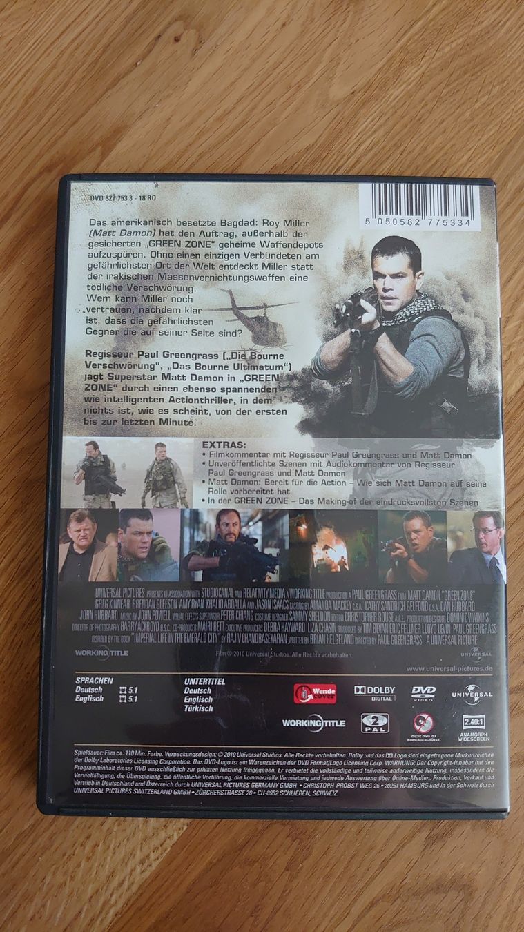 Tutti i DVDs: Green Zone - Matt Damon – Usato da Pfäffikon SZ venduto da Wild0 1