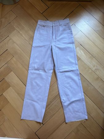 ZARA - Kunstleder Hose lila S