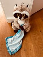 Waschbär Stofftier mit Nuscheli, neuwertig & süss!