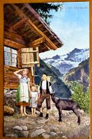 Bern - Aus der Alpenwelt - Enfants avec une chèvre - AK