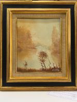 "Lumière du lac" par J.F Mayer - Huile sur toile 22x27 cm