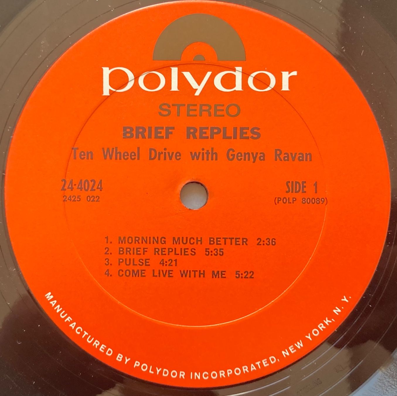 Dischi in vinile: TEN WHEEL DRIVE WITH GENYA RAVAN - BRIEF REPLIES – Usato da Poliez-Pittet venduto da Newtown-Records 3