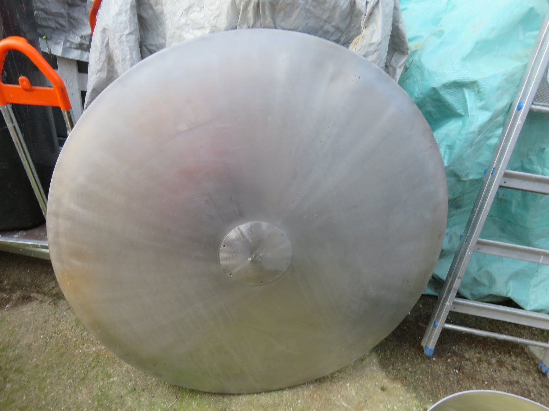 Bracieri: INOX🤩Deckel oder Feuerschale 120cm ohne Alu Ring- Beispiel – Usato da Schötz venduto da Vulkan2 3