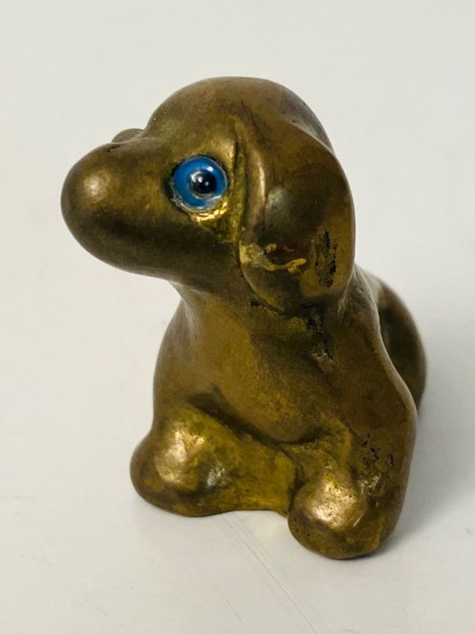 Statuette: Briefbeschwerer Talisman Dackel Messing Mid Century 60s – Usato da Zürich venduto da Arche_Brockenhaus 5
