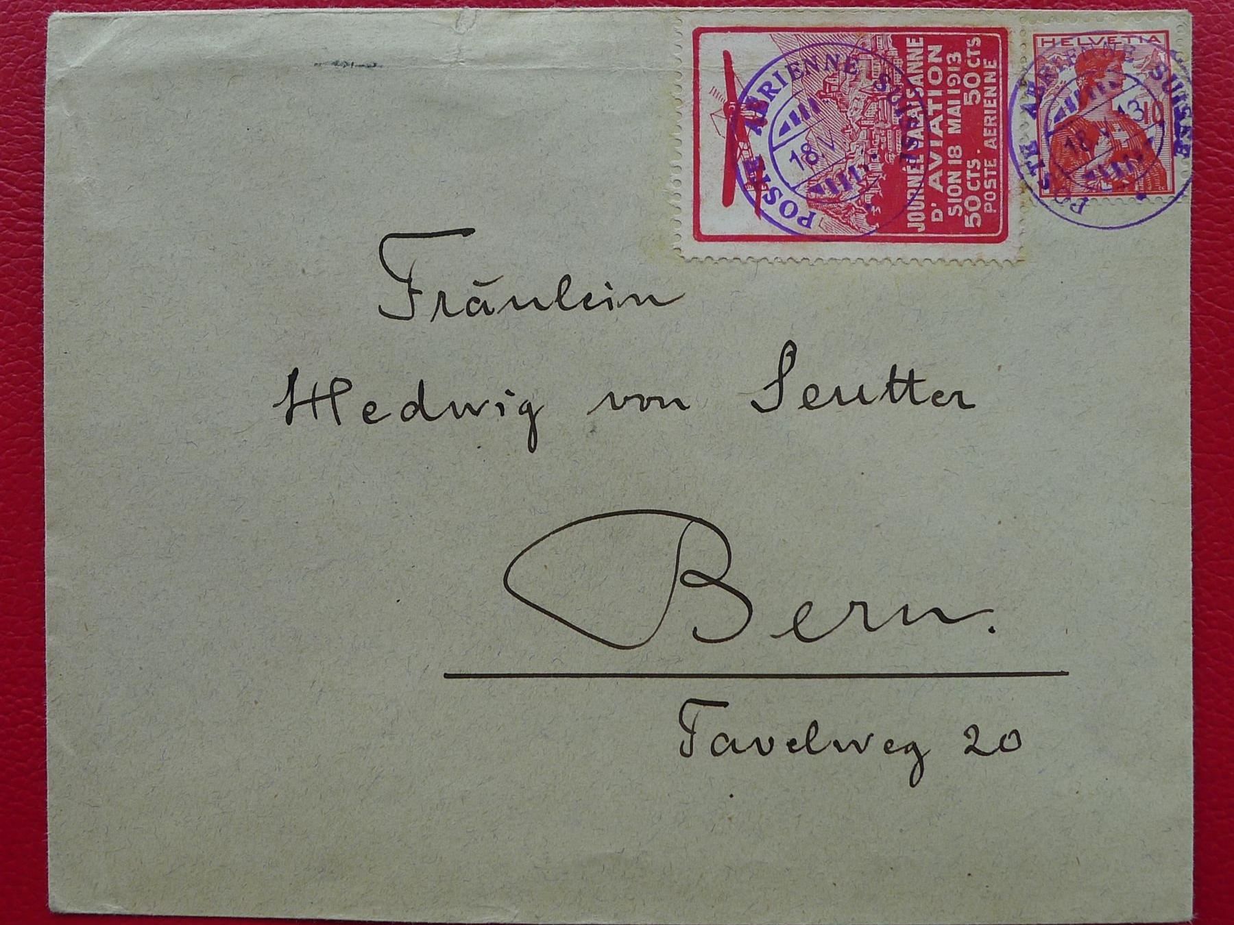 Tutti i francobolli: 1913, seltener Vorläufer X oder Xa (SION) Brief, Kat: 3000.- – Usato da Sursee venduto da Luzernerraute