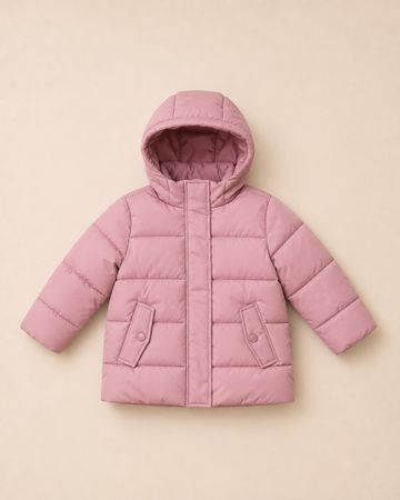 Kinder Winterjacke mit Kapuze rosa Grösse 98/104