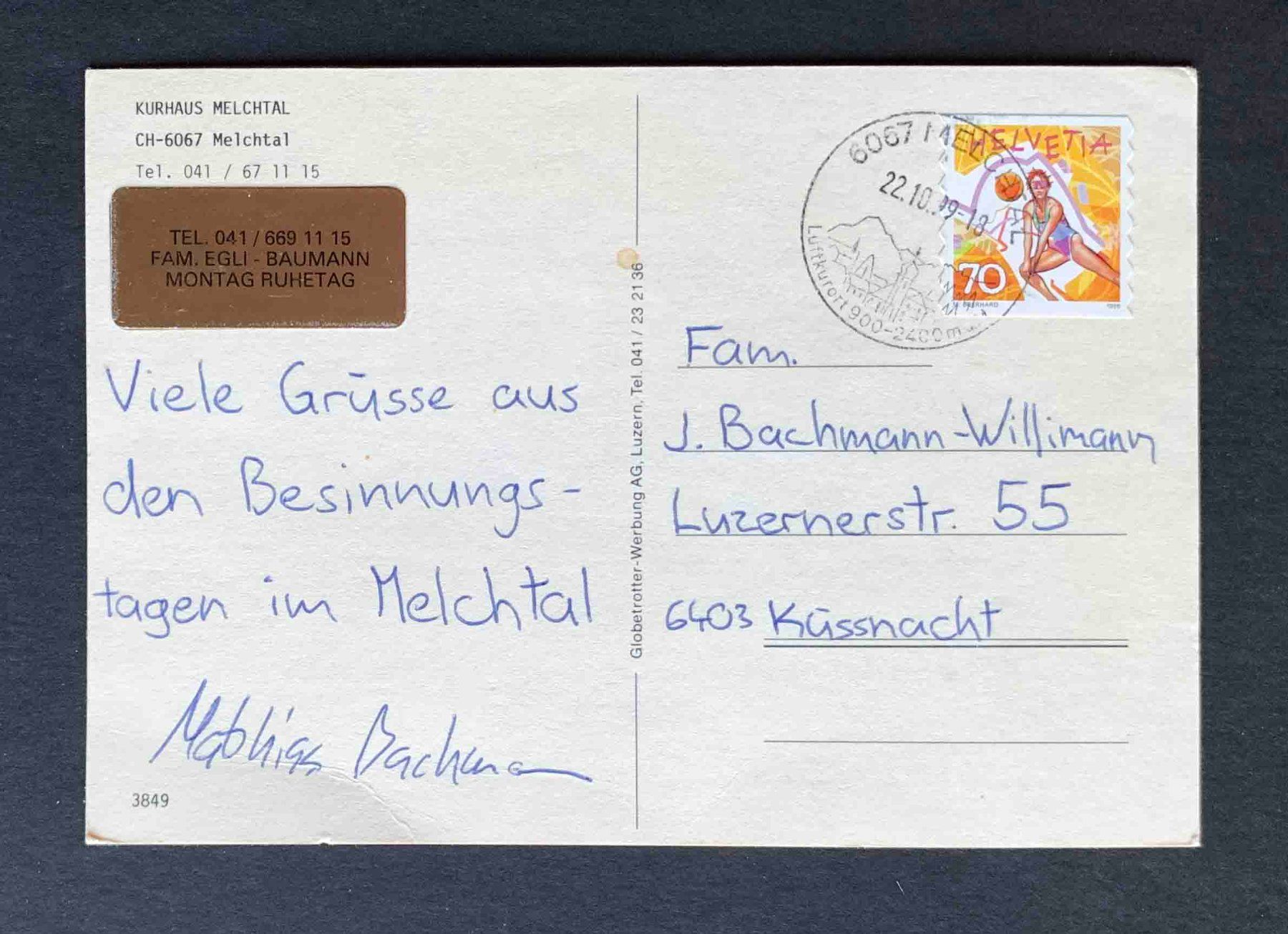 Cartoline postali: AK Kurhaus Melchtal – Usato da Goldau venduto da artelier1 1