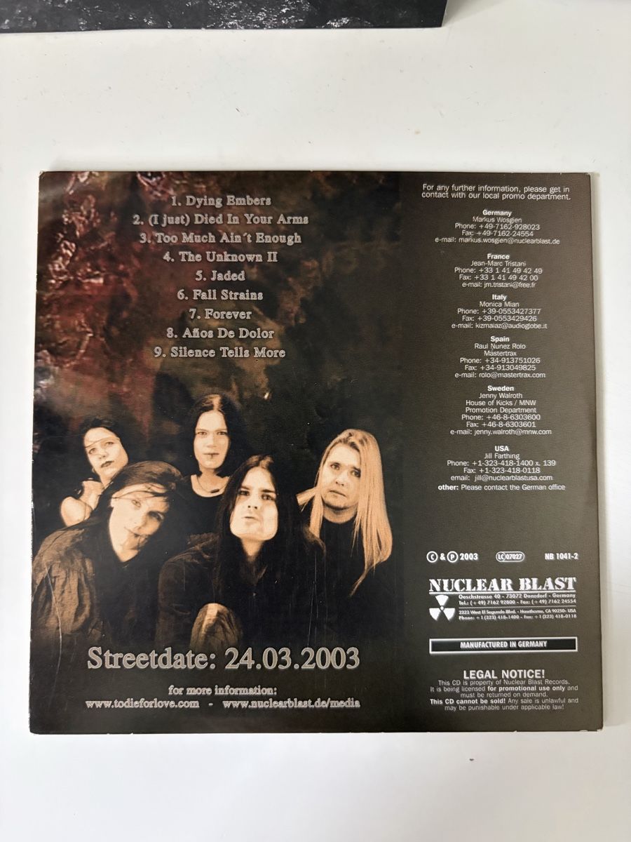 CD: To/Die/For - Jaded – Usato da Zürich venduto da Tyler1983 1