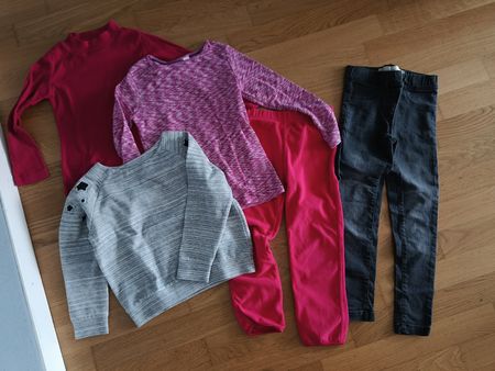 5-tlg. Mädchenkleidung Gr. 122, Herbst-Outfit