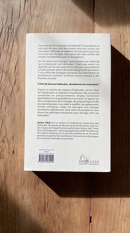 Libri: Un rien peut tout changer - James Clear – Usato da Farvagny-le-Grand venduto da Basilom 1
