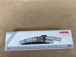 Märklin Spur Z 8569 el. Bogenweiche re 25 mm r 195 mm 30 Gr