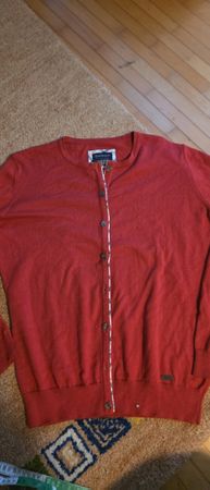 Barbour Cardigan Gr. M - Rot, Sommer Tartan Details ❤️