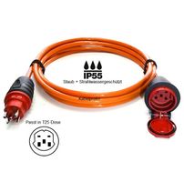Neu 5m Qualitäts Pur-Verlängerungskabel T25 IP55 SN441011