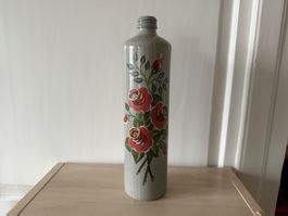 Handbemalte Blumenvase, Vintage Keramik, Top Zustand!