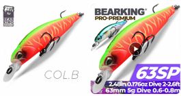 Wobbler Bearking 63SP suspending minnow 63mm 5g